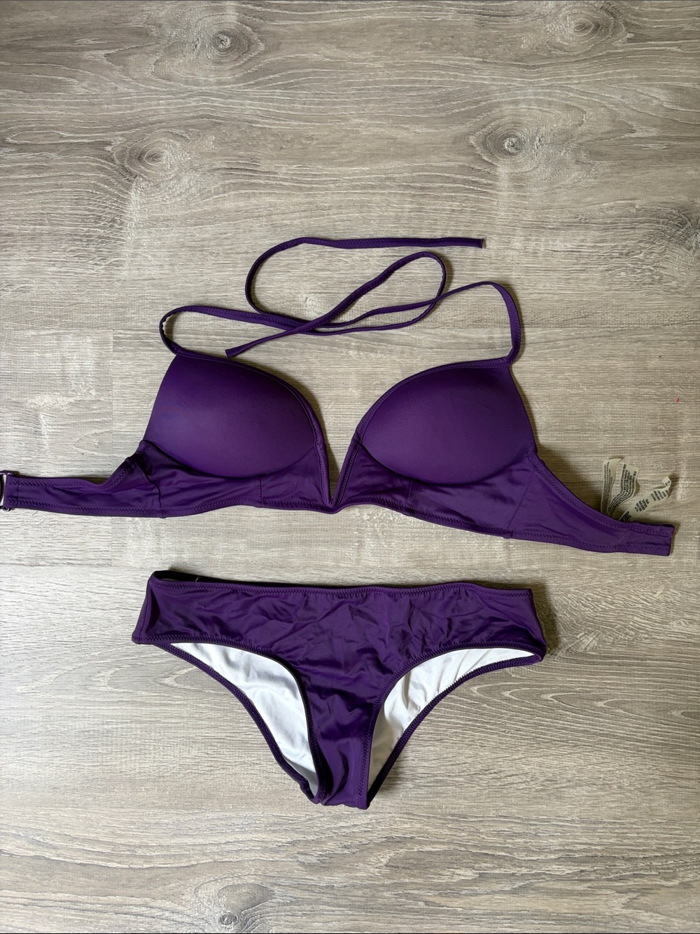 PINK Victoria's Secret Purple Molded Push-Up Bikini